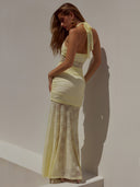 Mila-Ruched Mesh Dress