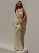 Mila-Ruched Mesh Dress