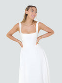 Elise-Square Neck Dress