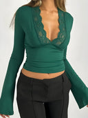 Elodie-Lace Trim Top