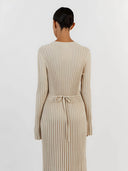 Ines-Ribbed Maxi Dress