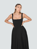 Elise-Square Neck Dress