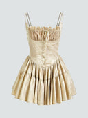 Elena-Satin Corset Dress