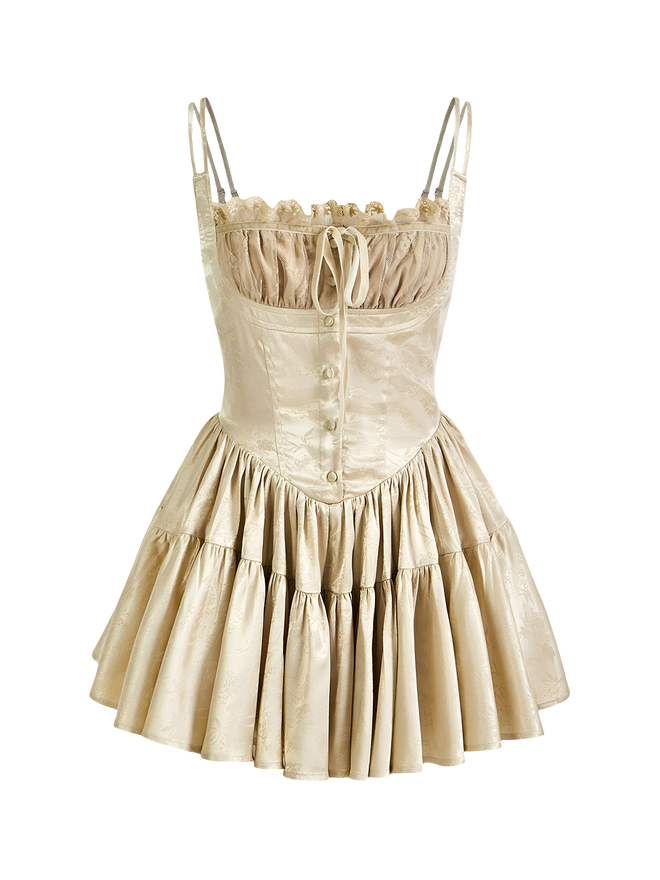 Elena-Satin Corset Dress