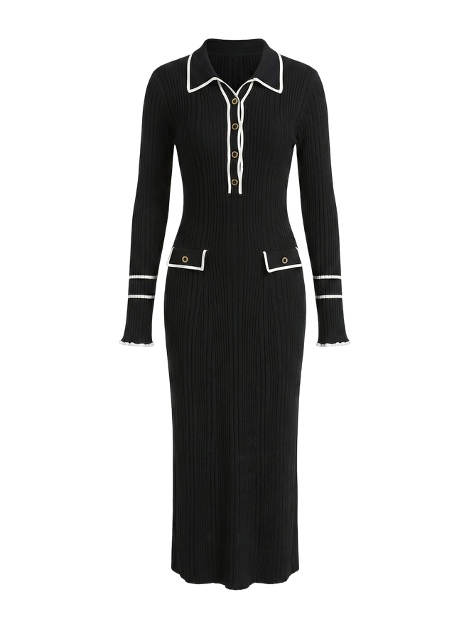 Nola-Rib Knit Dress
