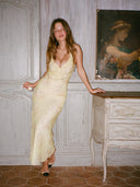 Ines-Floral Mesh Gown