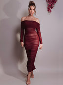 Nora-Mesh Midi Dress