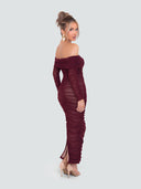 Nora-Mesh Midi Dress