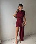 NIA-One Shoulder Dress