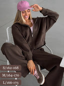 Lina-Cropped Hoodie Set 2Pc
