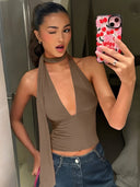 Alma-Scarf Halter Top