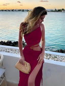 Zoya-Cutout Drape Dress