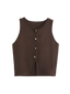 Adele-Knit Button Top