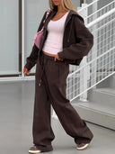 Lina-Cropped Hoodie Set 2Pc