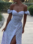 Mira-Floral Split Dress