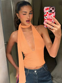 Alma-Scarf Halter Top