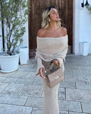 Cleo-Sheer Knit Dress