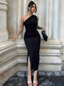 Esme-Side Slit Dress