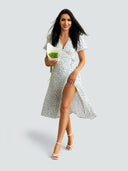 Clara-Wrap Midi Dress
