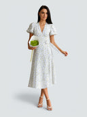 Clara-Wrap Midi Dress