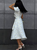 Clara-Wrap Midi Dress