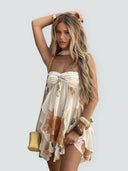 Luna-Floral Ruffle Dress