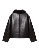 Nina-Leather Fur Jacket