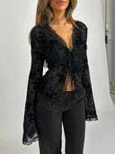 Zoya-Sheer Flare Top