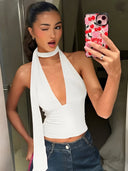 Alma-Scarf Halter Top
