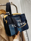 Aria-Denim Tote Bag