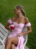 Mira-Floral Split Dress