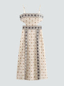 Ines-Vintage Print Dress