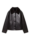 Nina-Leather Fur Jacket