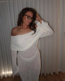 Cleo-Sheer Knit Dress