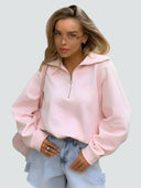 Amira-Zip Neck Hoodie
