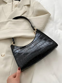 Nora-Glossy Croc Bag