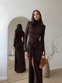 Lira-High Slit Maxi Dress