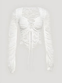 Liora-Lace Up Top
