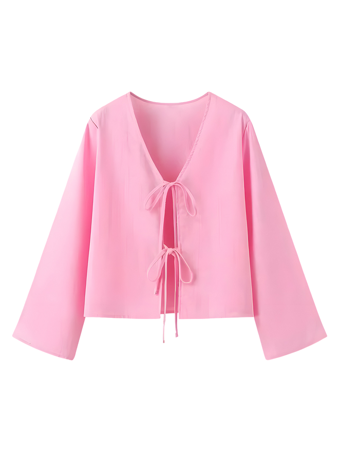 Naya-Tie Front Blouse