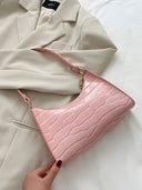 Nora-Glossy Croc Bag