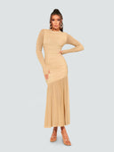 Soraya-Mesh Drape Dress