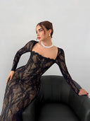Ines-Long Lace Dress