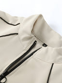 Lina-Contrast Zip Suit