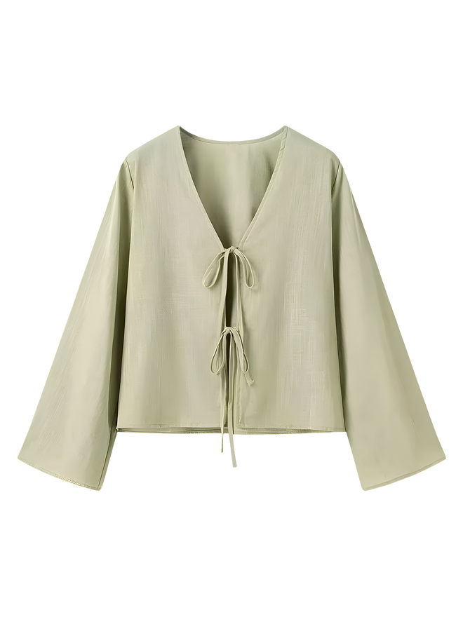 Naya-Tie Front Blouse