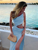 Zoya-Cutout Drape Dress
