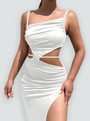Zoya-Cutout Drape Dress