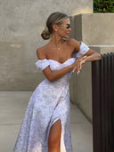 Mira-Floral Split Dress
