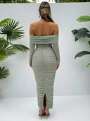 Nora-Mesh Midi Dress
