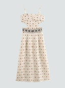 Ines-Vintage Print Dress