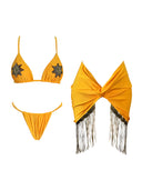 Alia-3Pc Fringe Bikini Set